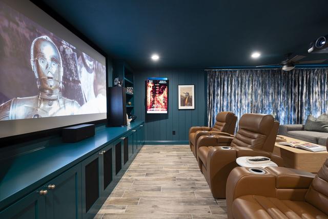 Media Room Transformation in Arlington, TX, finished remodel photo 2